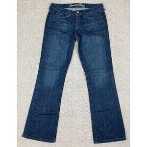 American Eagle True Boot Bootcut Jeans Women's 8 Blue Denim Stretch Dark Wash